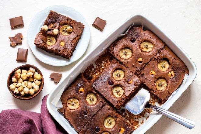 Brownie z bananami: przepis na ciasto niebo w gębie